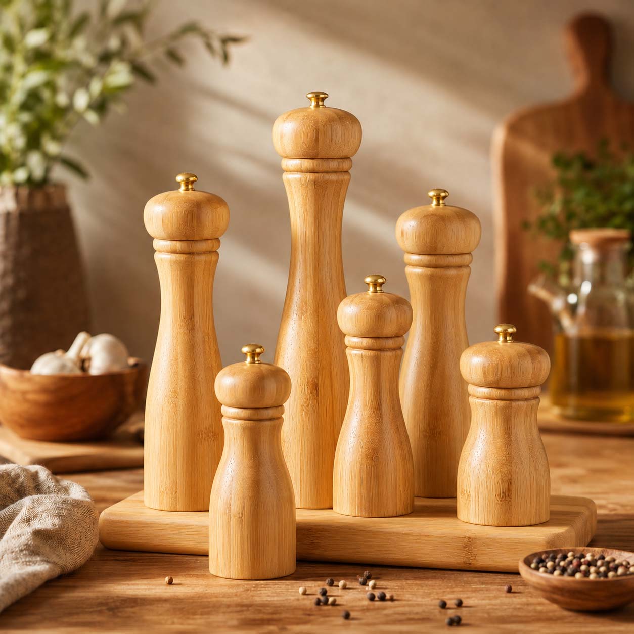 Pepper mill series for tabletop seasoning